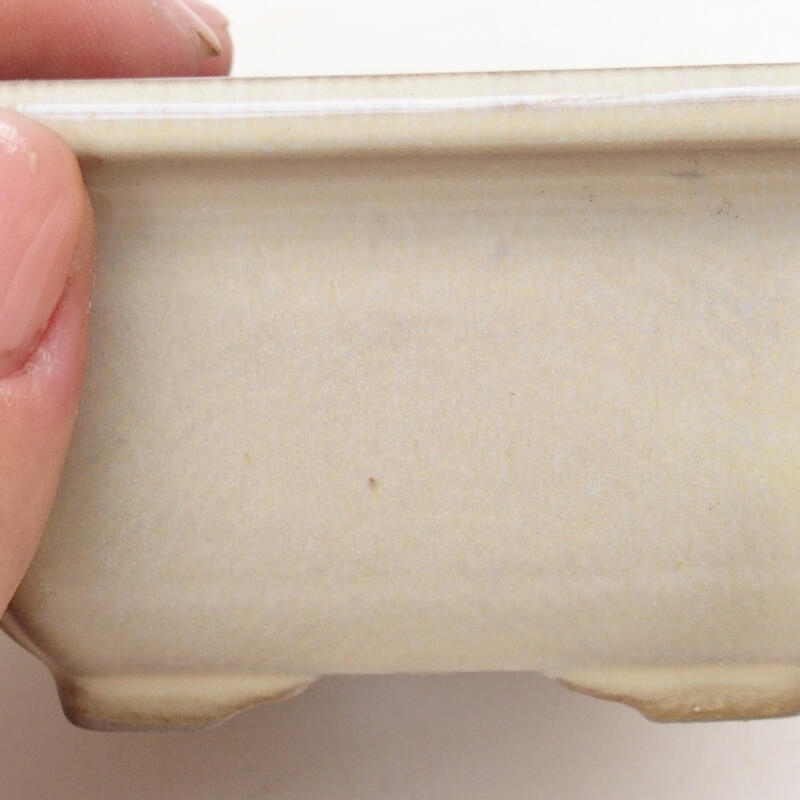 Bonsaischale aus Keramik 8 x 8 x 4,5 cm, Farbe beige