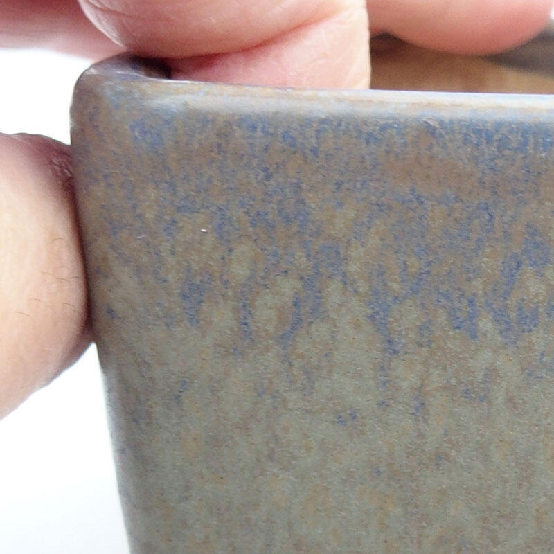 Keramik-Bonsaischale 8 x 8 x 5,5 cm, Farbe Blau