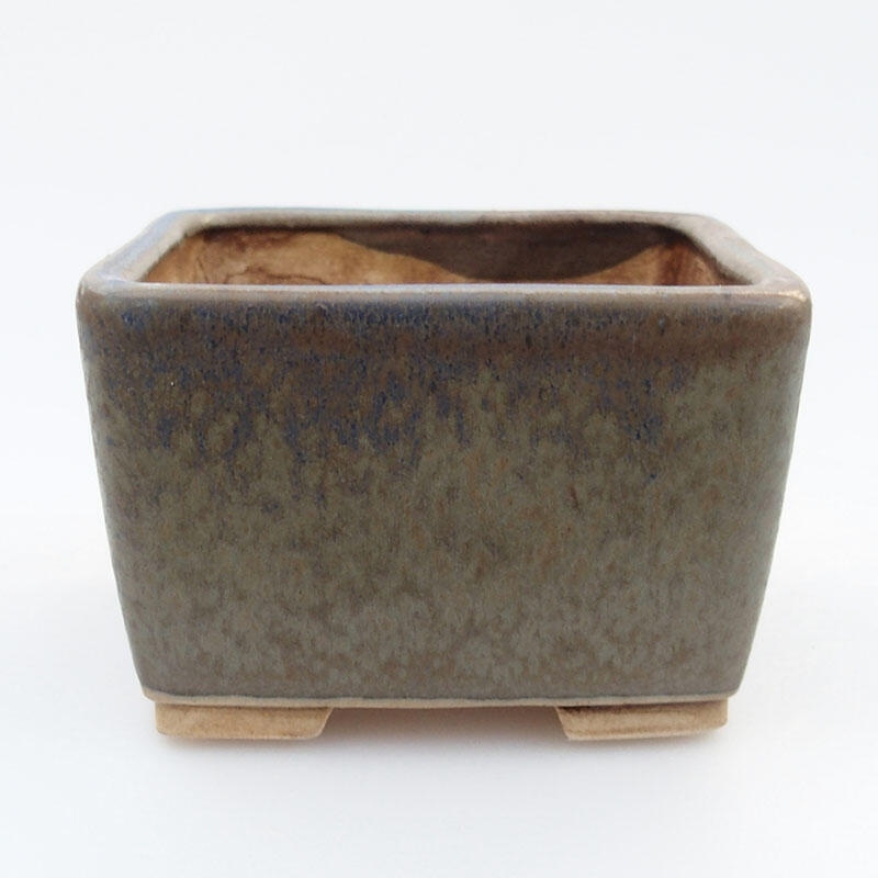 Keramik-Bonsaischale 8 x 8 x 5,5 cm, Farbe Blau