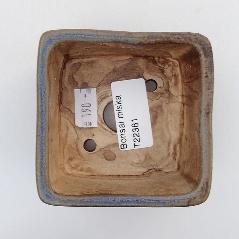 Keramik-Bonsaischale 8 x 8 x 5,5 cm, Farbe Blau