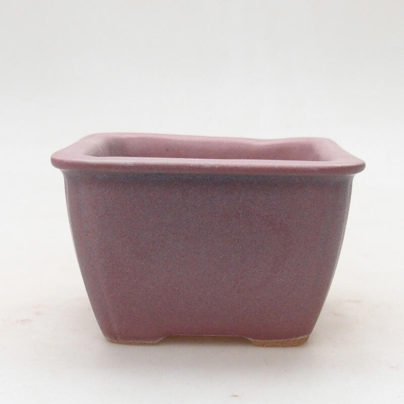 Bonsaischale aus Keramik 8 x 8 x 5,5 cm, Farbe rosa