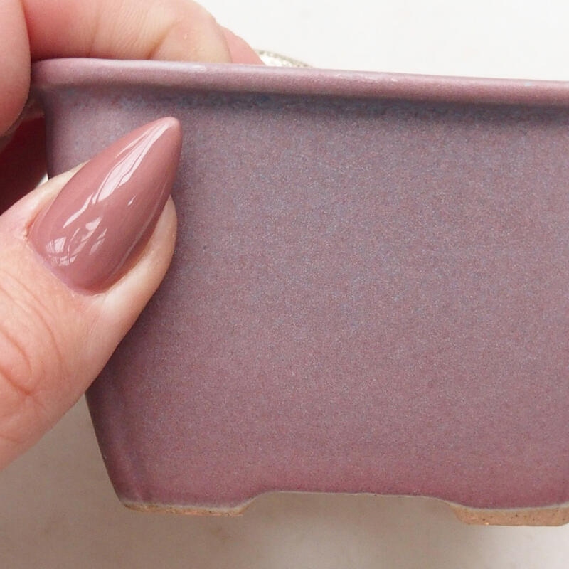 Bonsaischale aus Keramik 8 x 8 x 5,5 cm, Farbe rosa