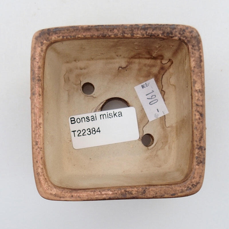 Keramik-Bonsaischale 8 x 8 x 5,5 cm, Farbe rosa