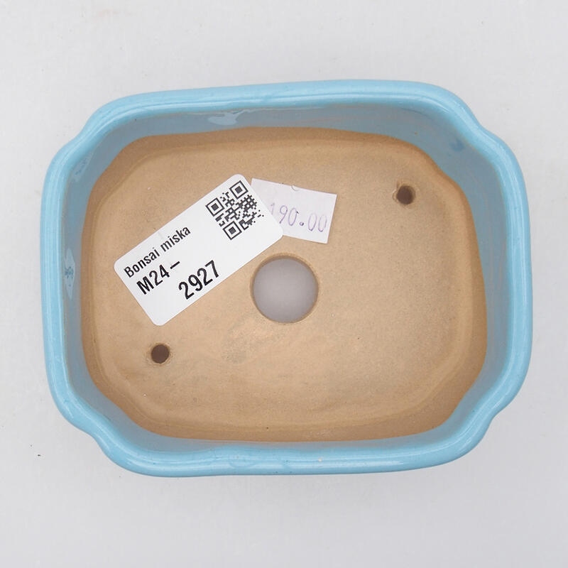 Keramik-Bonsaischale 9,5 x 7,5 x 3,5 cm, Farbe Blau