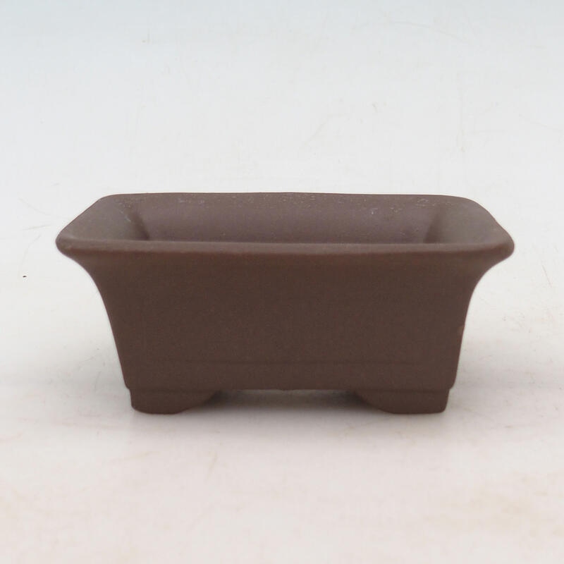 Bonsaischale aus Keramik 9,5 x 7,5 x 4 cm, rote Farbe