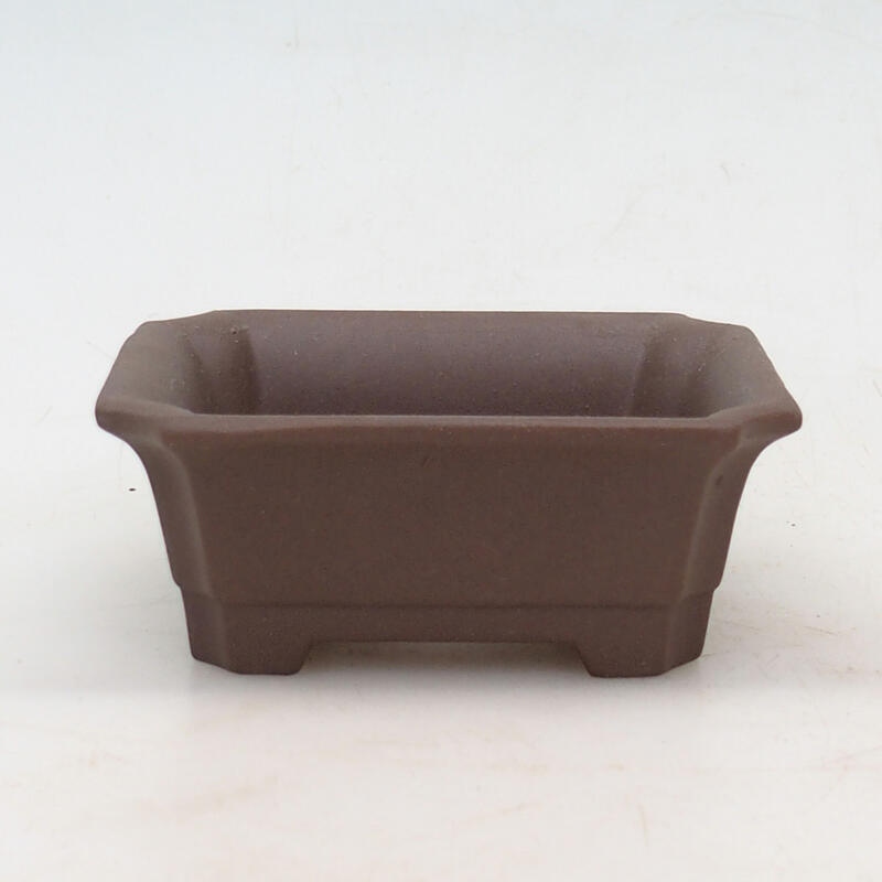 Bonsaischale aus Keramik 9,5 x 7,5 x 4 cm, rote Farbe