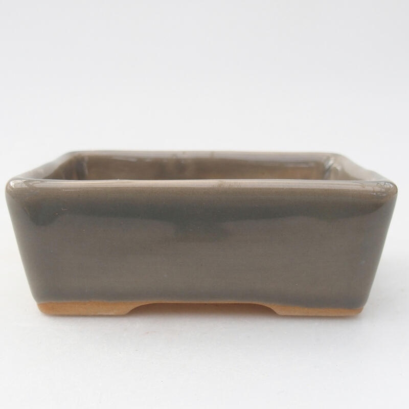 Keramik Bonsai Schale 9,5 x 7 x 3,5 cm, Farbe grau