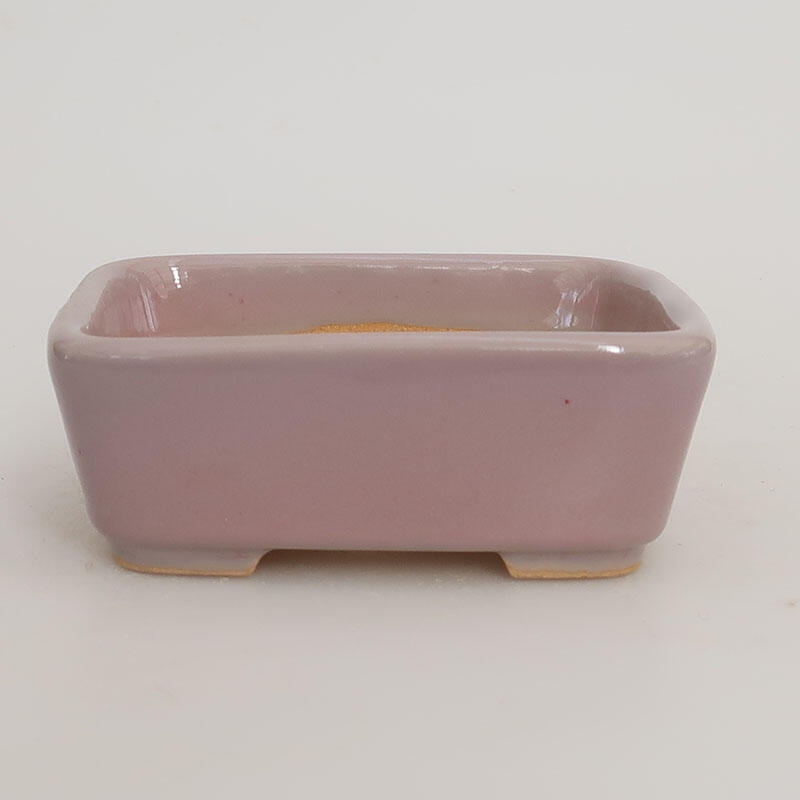 Bonsaischale aus Keramik 9,5 x 8 x 3 cm, Farbe rosa