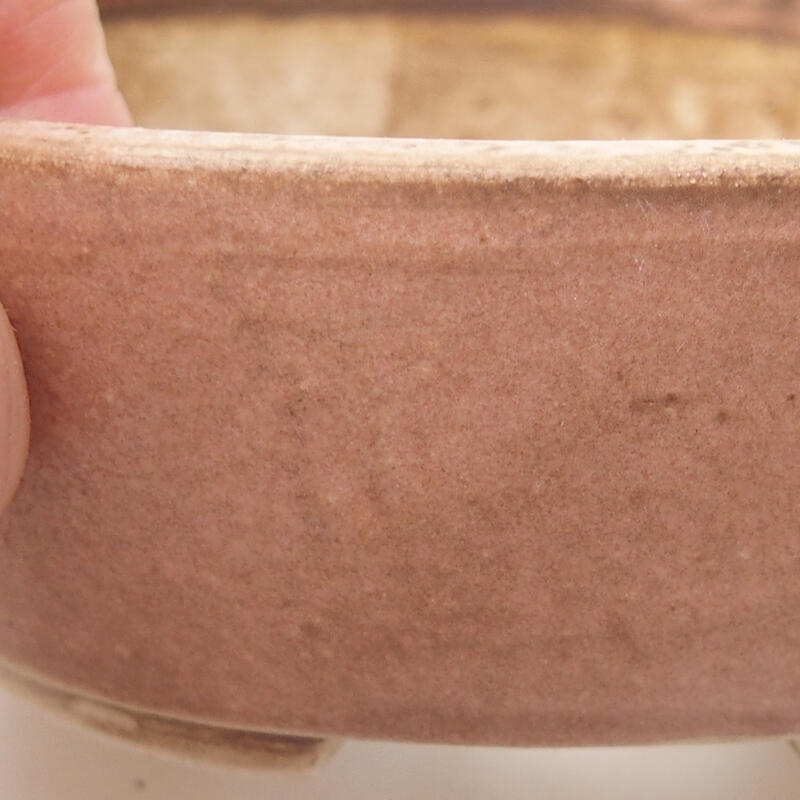Keramik-Bonsaischale 9,5 x 8 x 3 cm, Farbe rosa