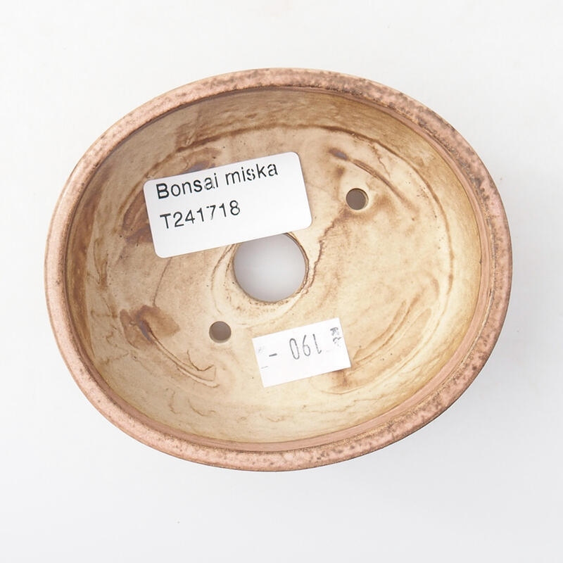 Keramik-Bonsaischale 9,5 x 8 x 3 cm, Farbe rosa