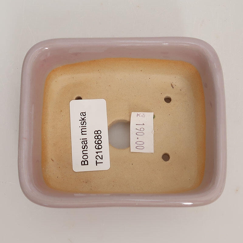 Bonsaischale aus Keramik 9,5 x 8 x 3 cm, Farbe rosa