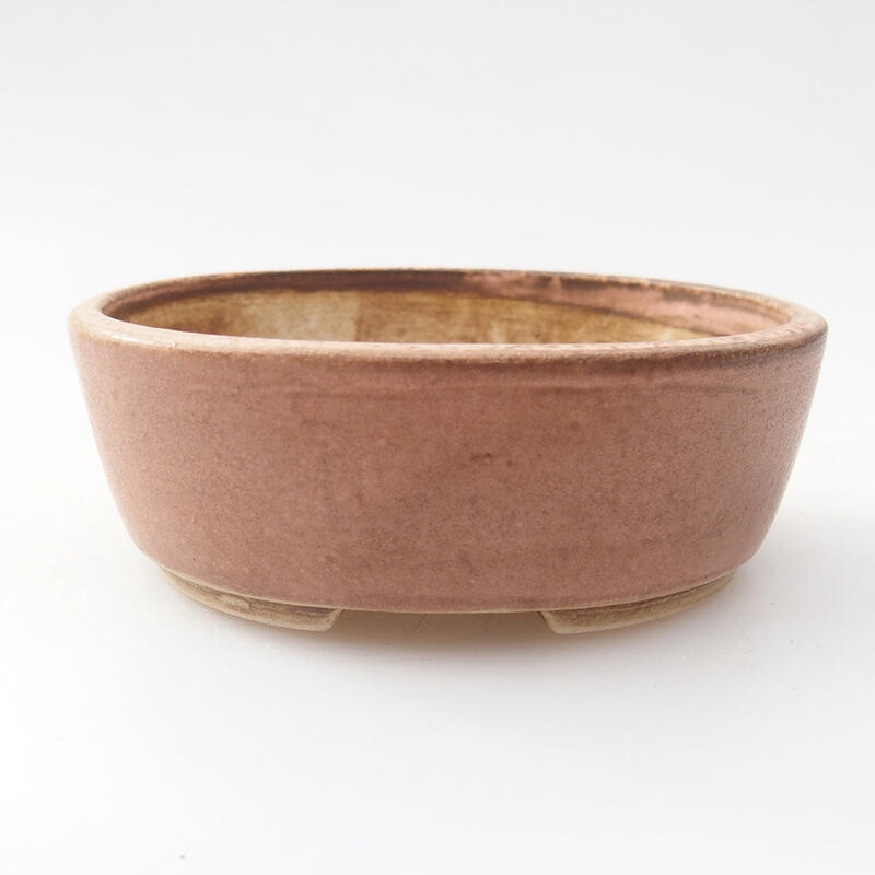 Keramik-Bonsaischale 9,5 x 8 x 3 cm, Farbe rosa
