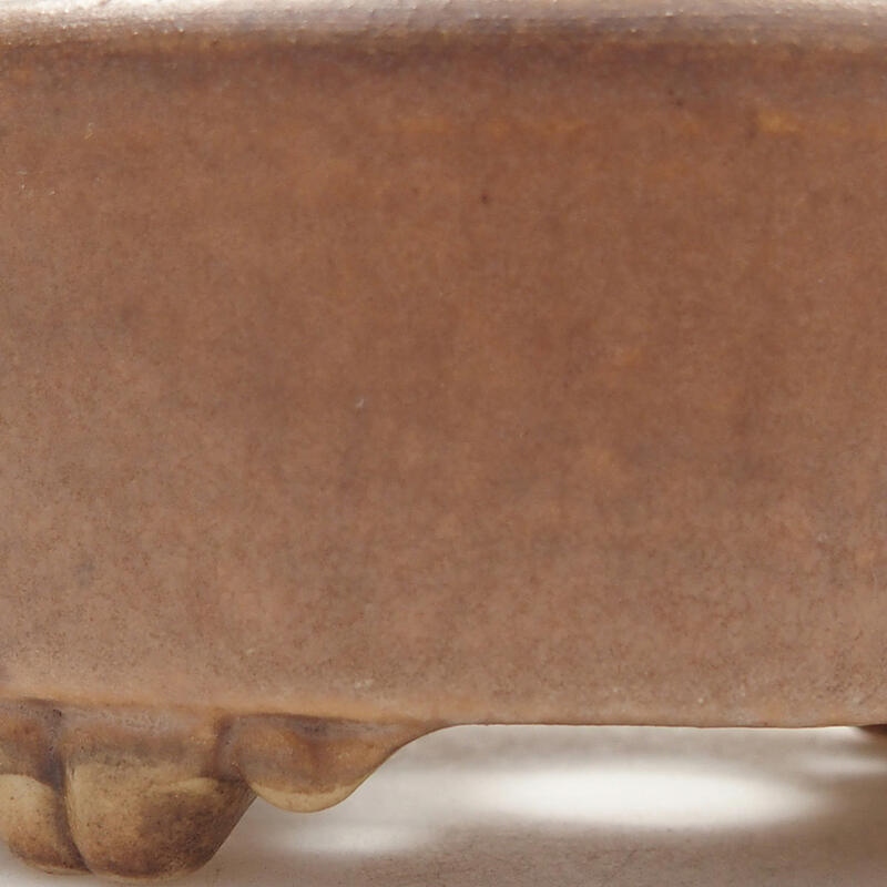 Keramik-Bonsaischale 9,5 x 8 x 4 cm, Farbe braun