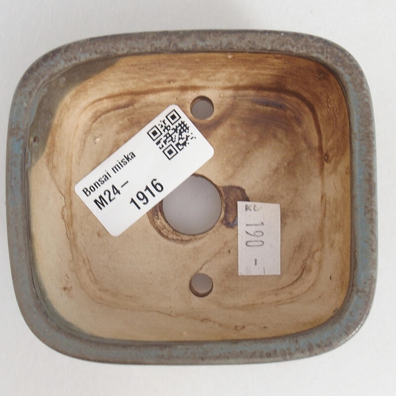 Keramik-Bonsaischale 9 x 8 x 3,5 cm, Farbe Blau