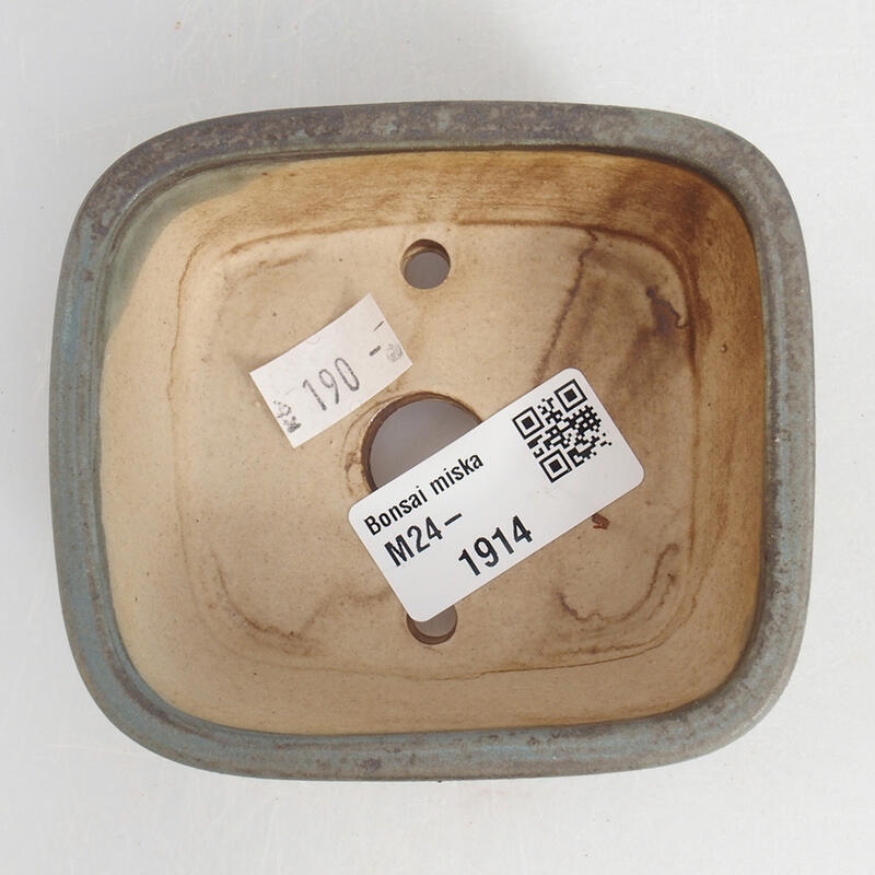 Keramik-Bonsaischale 9 x 8 x 3,5 cm, Farbe Blau