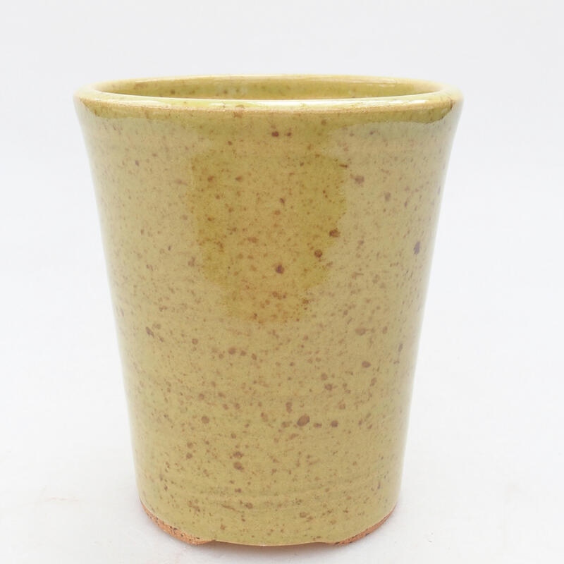 Keramik-Bonsaischale 9 x 9 x 10 cm, Farbe grün