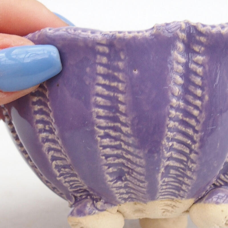 Keramikschale 10,5 x 10 x 6,5 cm, Farbe Lila