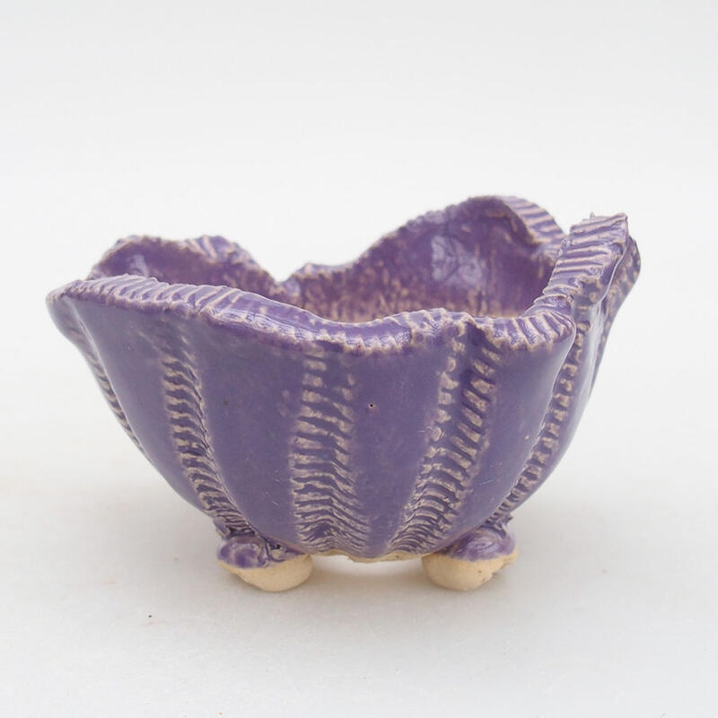 Keramikschale 10,5 x 10 x 6,5 cm, Farbe Lila