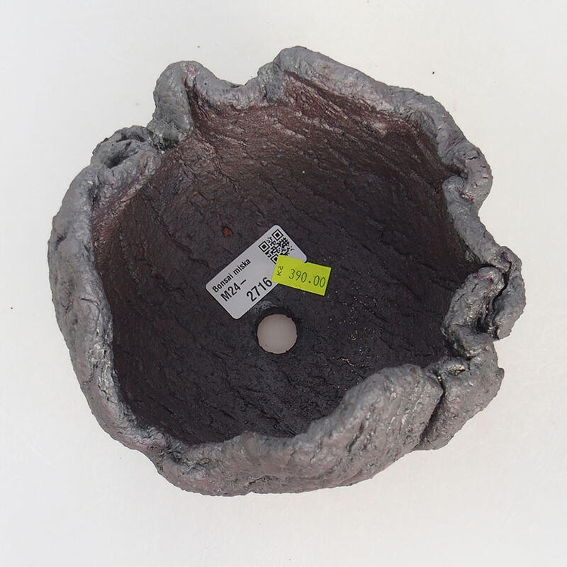 Keramikschale 14 x 13 x 11,5 cm, metallicfarben