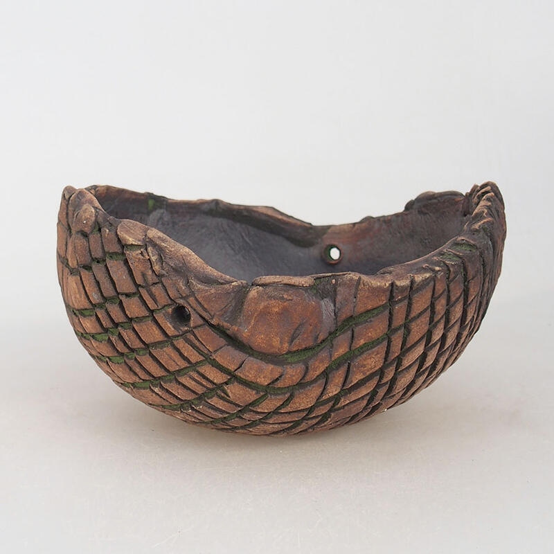 Keramikschale 14 x 13 x 8 cm, Farbe grün