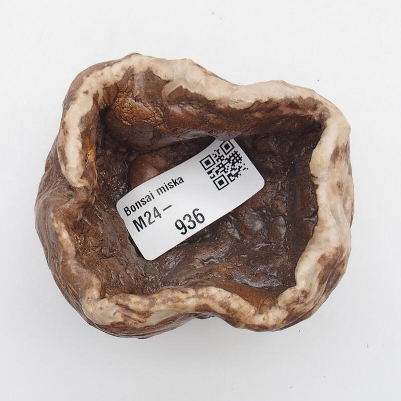 Keramikschale 5 x 4 x 5 cm, Farbe braun