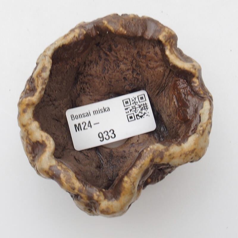 Keramikschale 6 x 5 x 4 cm, Farbe weißbraun