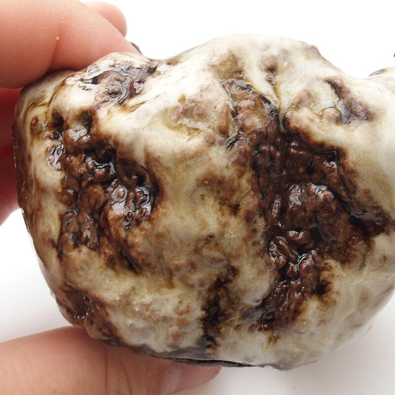 Keramikschale 6 x 6 x 6 cm, Farbe weißbraun