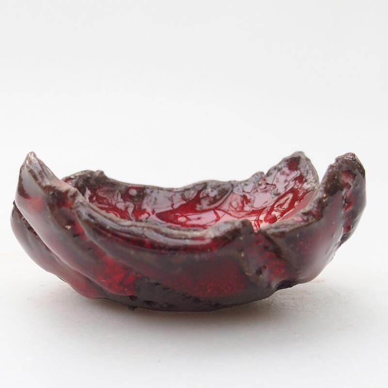 Keramikschale 7,5 x 7,5 x 3 cm, Farbe rot
