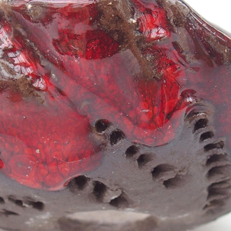 Keramikschale 7,5 x 7,5 x 3 cm, Farbe rot