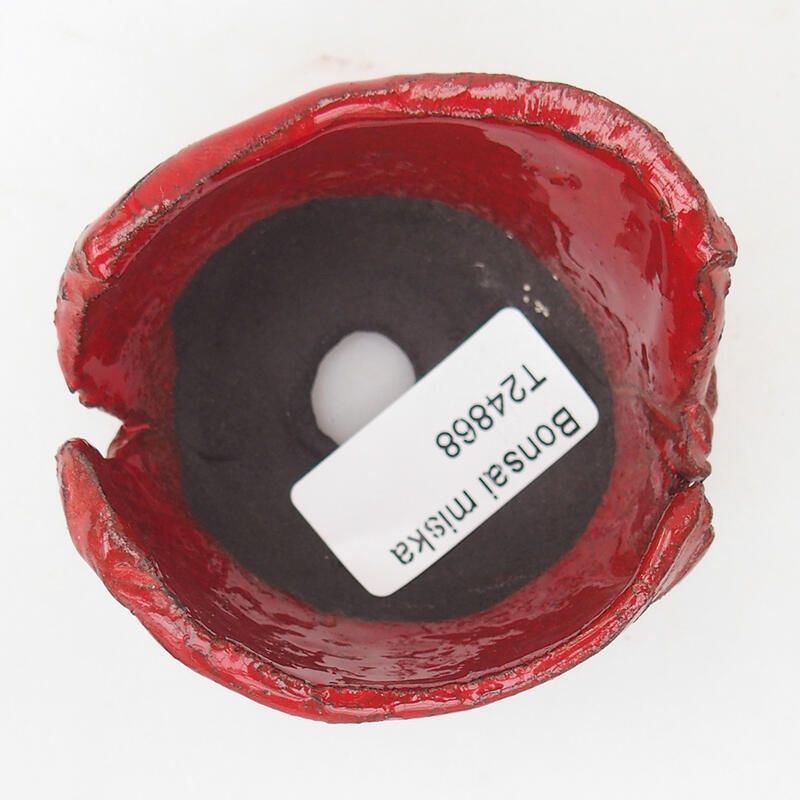 Keramikschale 7 x 7 x 4,5 cm, Farbe rot