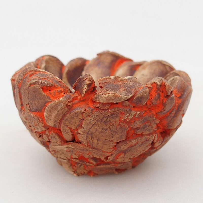 Keramikschale 7 x 7 x 4 cm, Farbe Orange