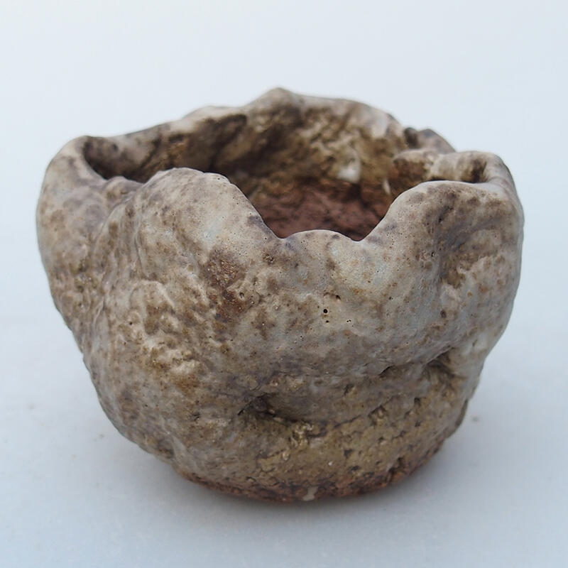 Keramikschale 7 x 7 x 5,5 cm, beige Farbe