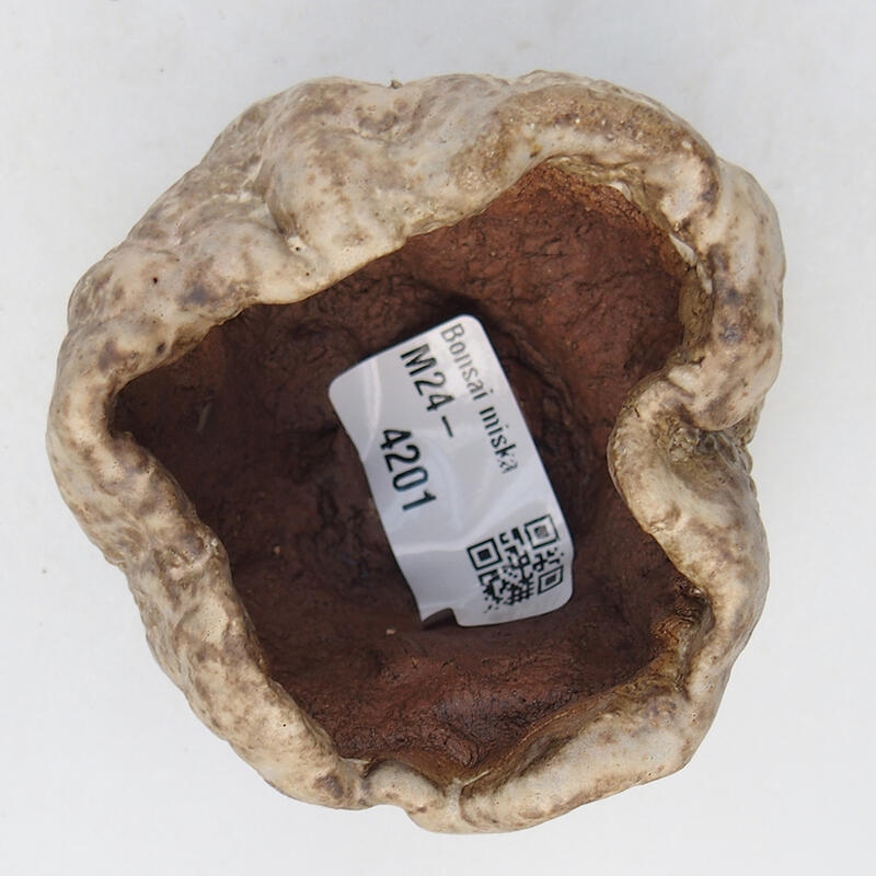 Keramikschale 7 x 7 x 5,5 cm, beige Farbe