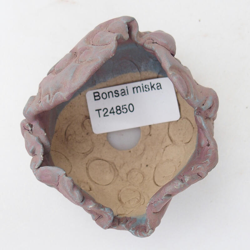 Keramikschale 7 x 7 x 5,5 cm, Farbe Lila