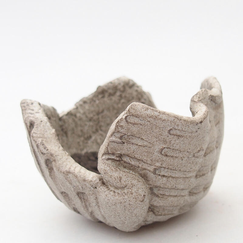 Keramikschale 7 x 7 x 5 cm, Farbe grau