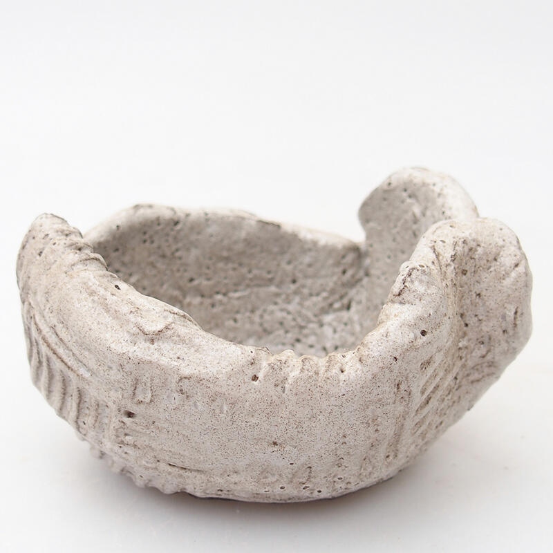 Keramikschale 8,5 x 7 x 5 cm, graue Farbe