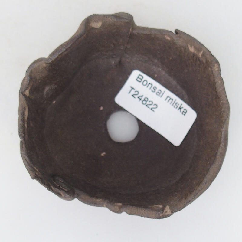 Keramikschale 8,5 x 8,5 x 4 cm, Farbe braun