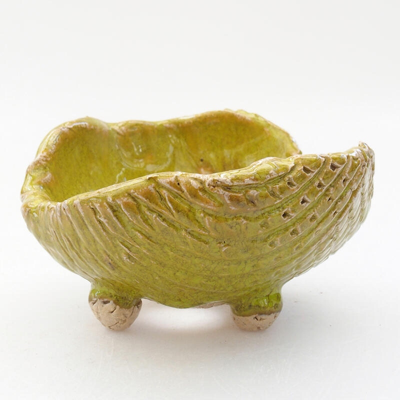 Keramikschale 8,5 x 8,5 x 5,5 cm, Farbe grün