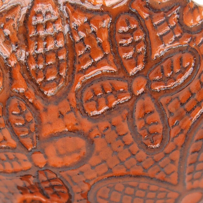 Keramikschale 8,5 x 8,5 x 5 cm, Farbe Orange