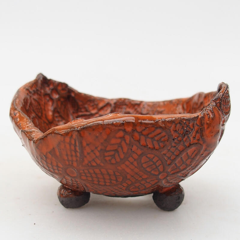 Keramikschale 8,5 x 8,5 x 5 cm, Farbe Orange