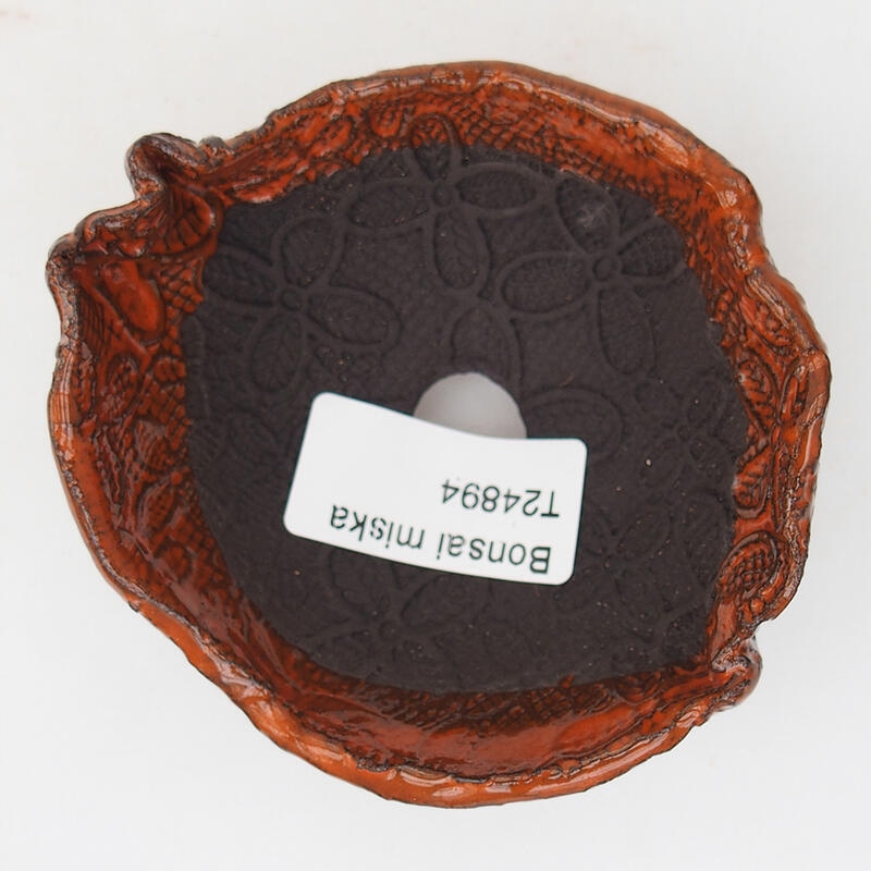 Keramikschale 8,5 x 8,5 x 5 cm, Farbe Orange