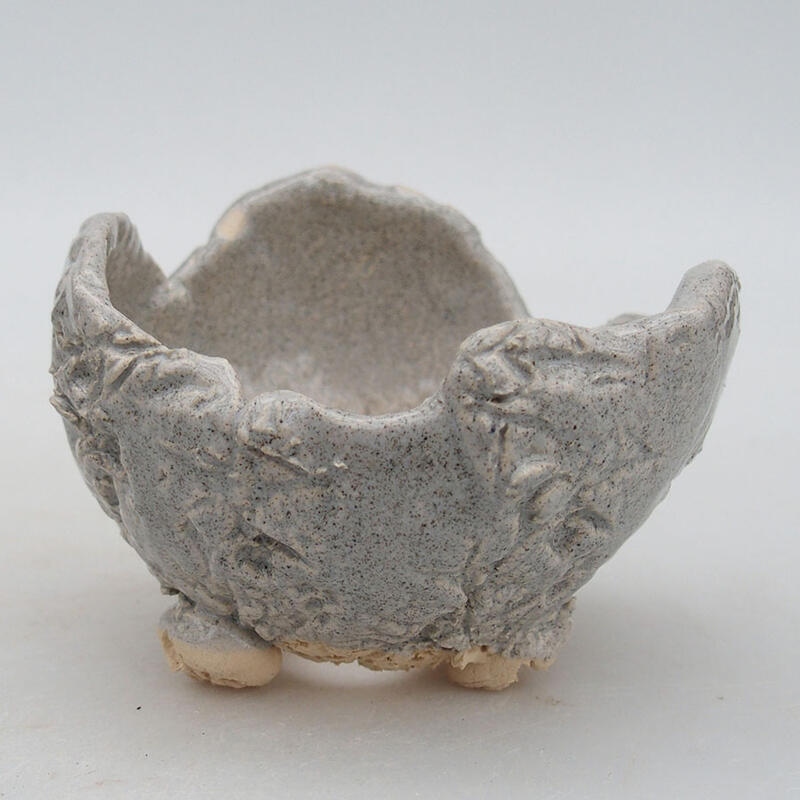 Keramikschale 8,5 x 8,5 x 7 cm, Farbe grau