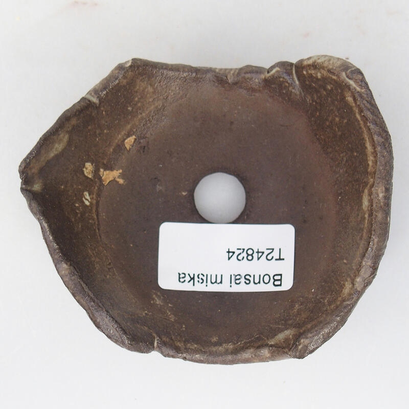Keramikschale 8,5 x 8 x 4 cm, Farbe braun