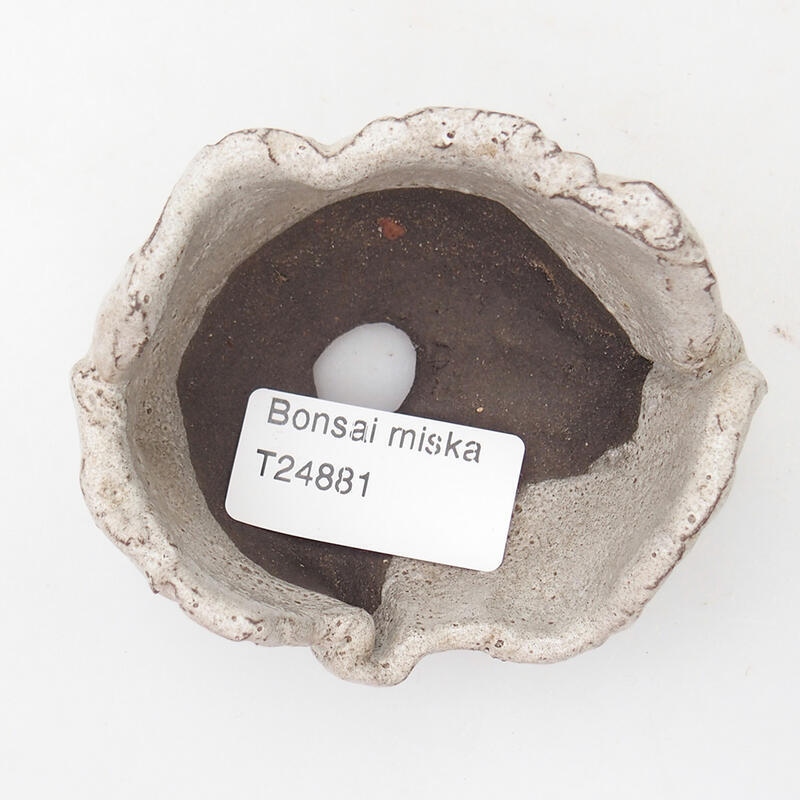 Keramikschale 8 x 6,5 x 5 cm, graue Farbe
