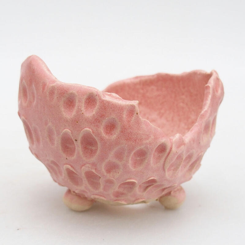 Keramikschale 8 x 8 x 6,5 cm, Farbe rosa
