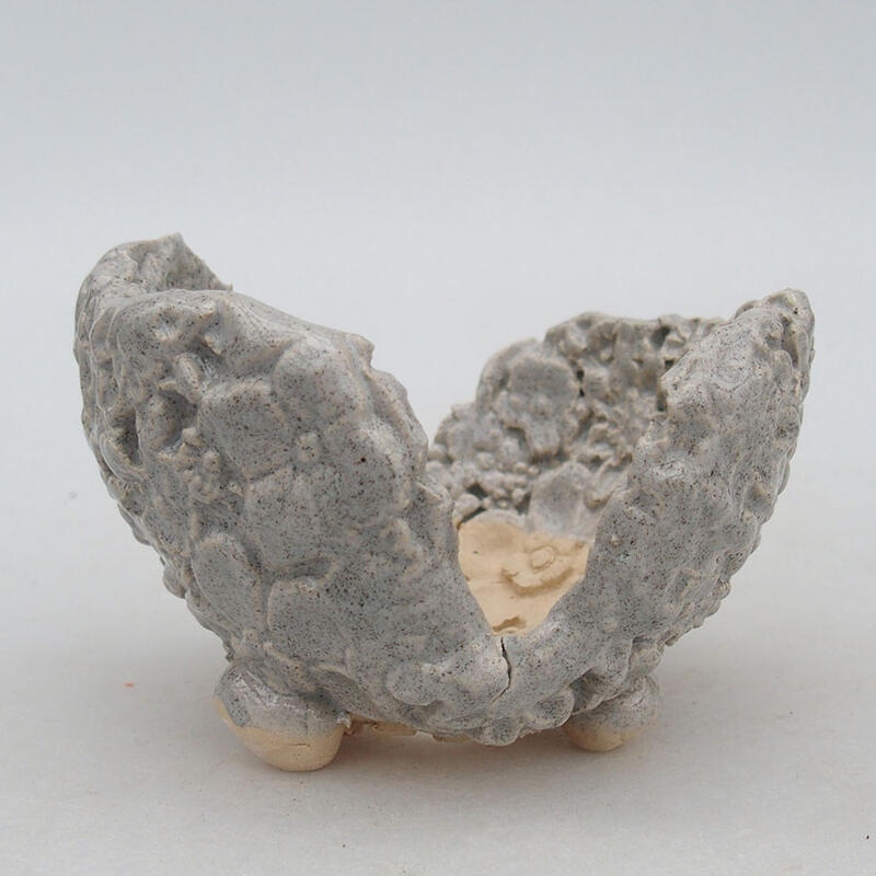 Keramikschale 9,5 x 8 x 7 cm, Farbe grau