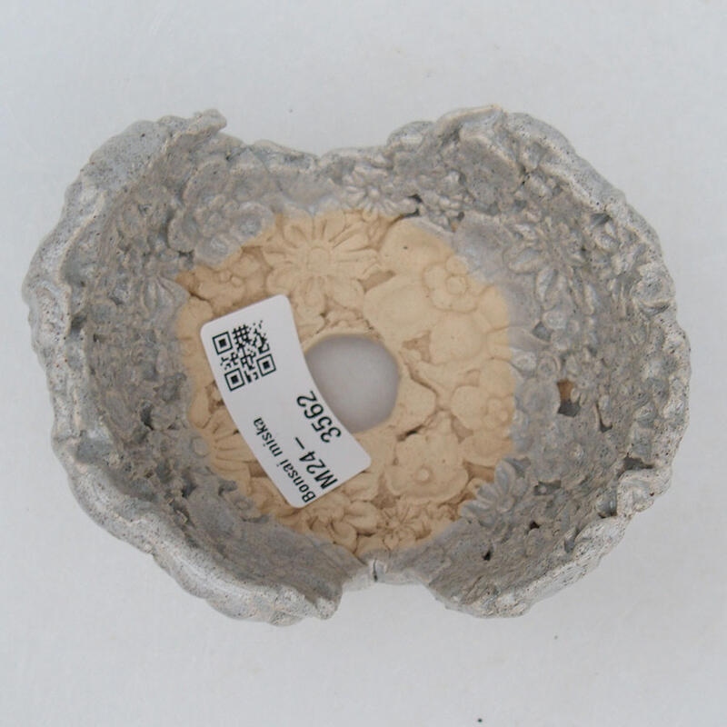Keramikschale 9,5 x 8 x 7 cm, Farbe grau