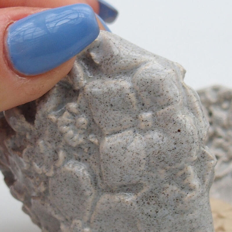 Keramikschale 9,5 x 8 x 7 cm, Farbe grau