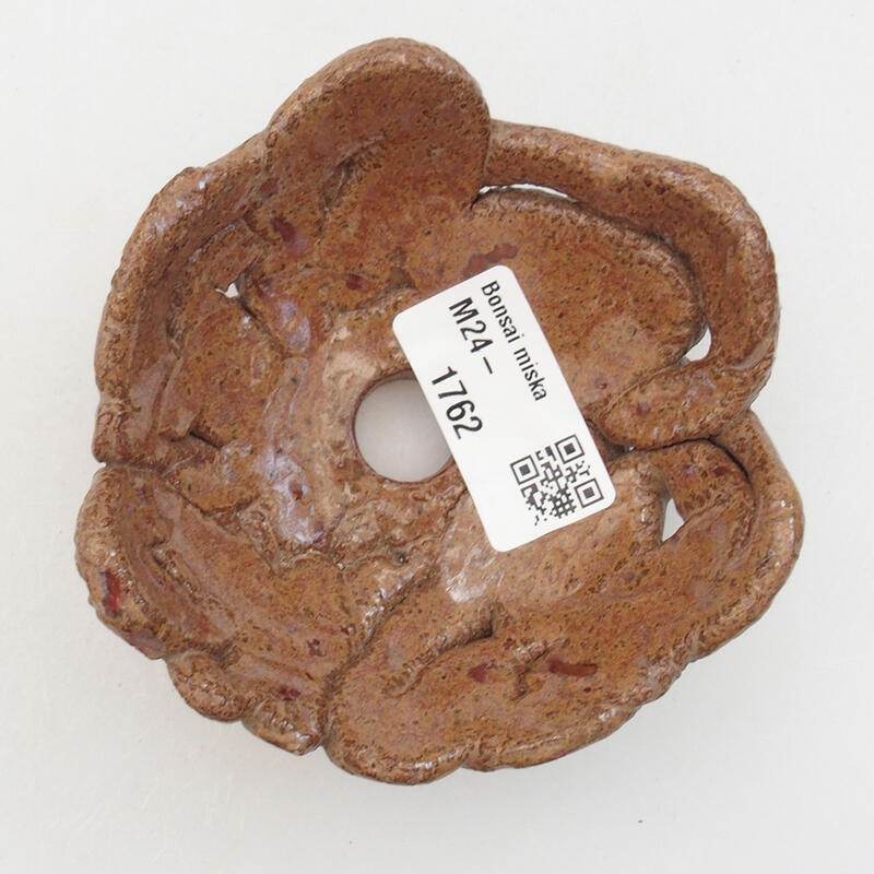 Keramikschale 9,5 x 9,5 x 4 cm, Farbe braun