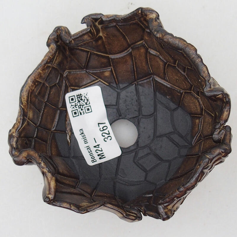 Keramikschale 9 x 9 x 6,5 cm, Farbe braun